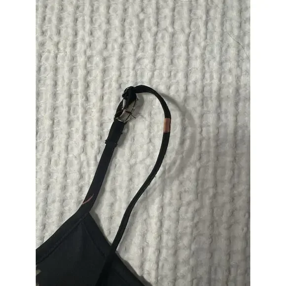 J. Crew Black Floral Tank Dress Side Slit Adjustable Straps Midi Whimsy Goth - Picture 5 of 6